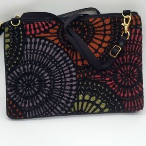 Danny K tapestry purse, red, orange and blue, like new